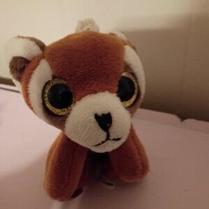 Plush Dollibu Red Panda stuffed toy with clip